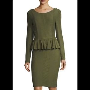 NWT Cynthia Steffe | Green Eyelet Peplum Dress